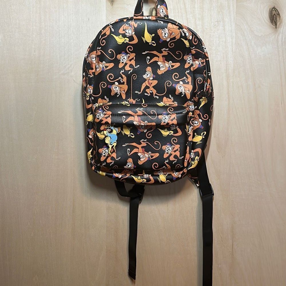 Disney Store Oh My Disney‎ Abu Monkey Aladdin Genie Lamp Backpack Faux Leather